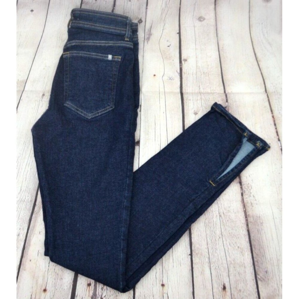 EVERLANE Women's The Way High Skinny Split Hem Jeans SIZE‎ 25 REG Dark Wash